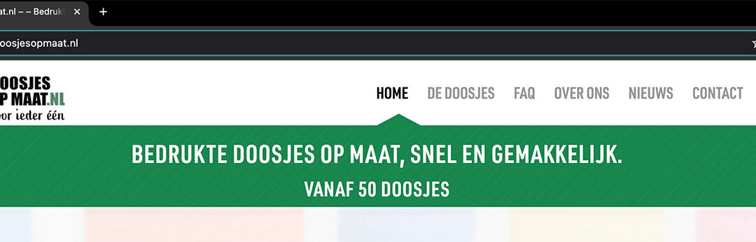 Doosjesopmaat.nl is weer online